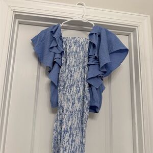 Bonnie Jean Textured Blue Dress